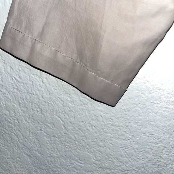 St. John Women's Beige Utility Style Button Down Shirt Dress Sz 4 Cotton / Cupro - Picture 9 of 15